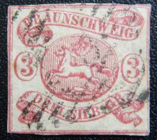 Braunschweig Kat. 12 gest. 1862 Kat. 260 Euro bugig
