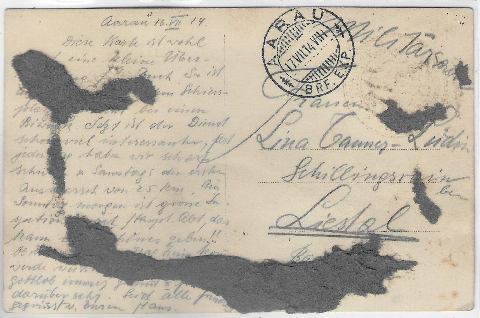 Cartoline postali: Armee Suisse - Beim Mittagessen – Usato da Ettingen venduto da Kartenplanet 1
