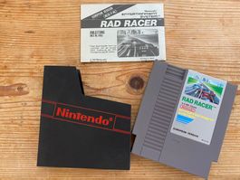 Retro Game Nintendo Spiel (NES)"Rad Racer" 1985