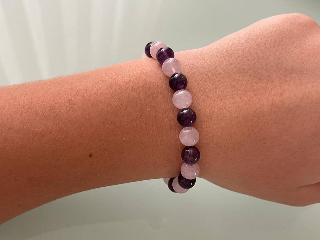 Bracciali & Braccialetti: Amethyst Armband mit rosenquartz – Nuovo (secondo la descrizione) da Wittenbach venduto da Heissenberg81 1