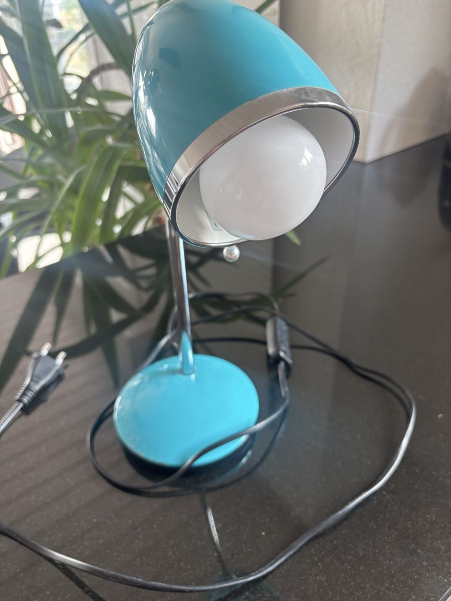 Lampes: Lampe de bureau turquoise  – D'occasion à nods par Tozzifan 2