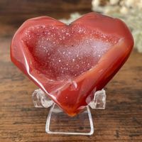 ✲ Karneol Quarz Drusen Herz ✲ 43g / 53mm Carnelian Geode