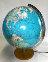 Grosser Globus mit Licht Wechselbildglobus aus den 70ern