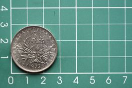 währung francaise 5 francs 1972
