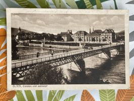 46)AK Olten,Eingang zum Bahnhof!1920!