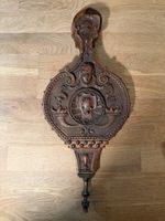 Antiker Kamin-Blasebalg, reich geschnitzt, 49 cm, dekorativ