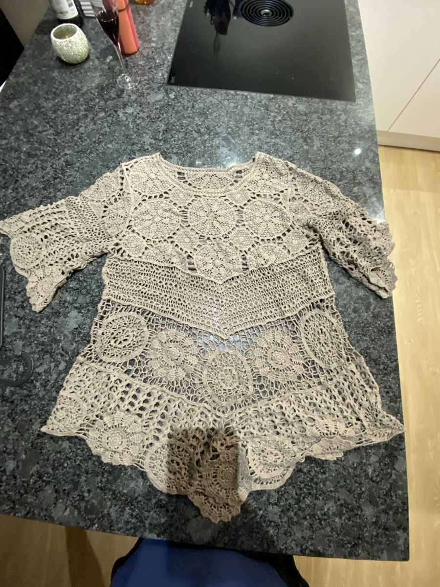 Tuniche: Vintage Häkel-Tunika, beige, Grösse M – Nuovo (secondo la descrizione) da Steckborn venduto da Amandabraun96 1