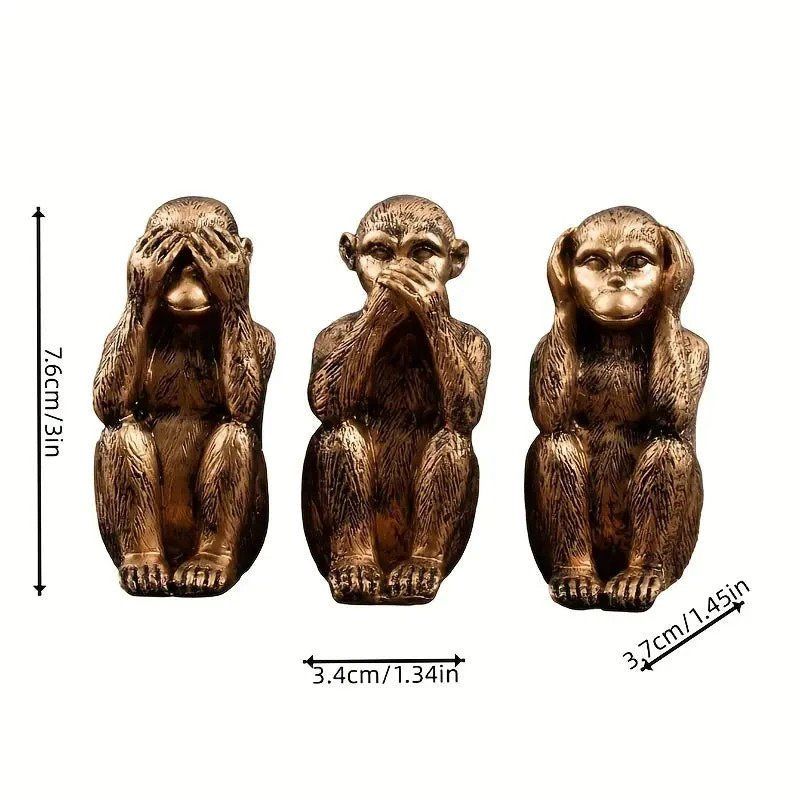 Toutes les décorations: 3er-Set Handgefertigte Affenstatuen - Einzigartiges Design – Neuf avec emballage d'origine à Aesch BL par Gebrauchtes_AeschBL 2