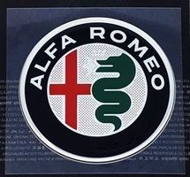 Alfa Romeo 3D Sticker Aufkleber 20mm 2er Set NEU