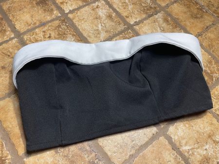 Corsetto nero con zip, taglia S/M—stile moda