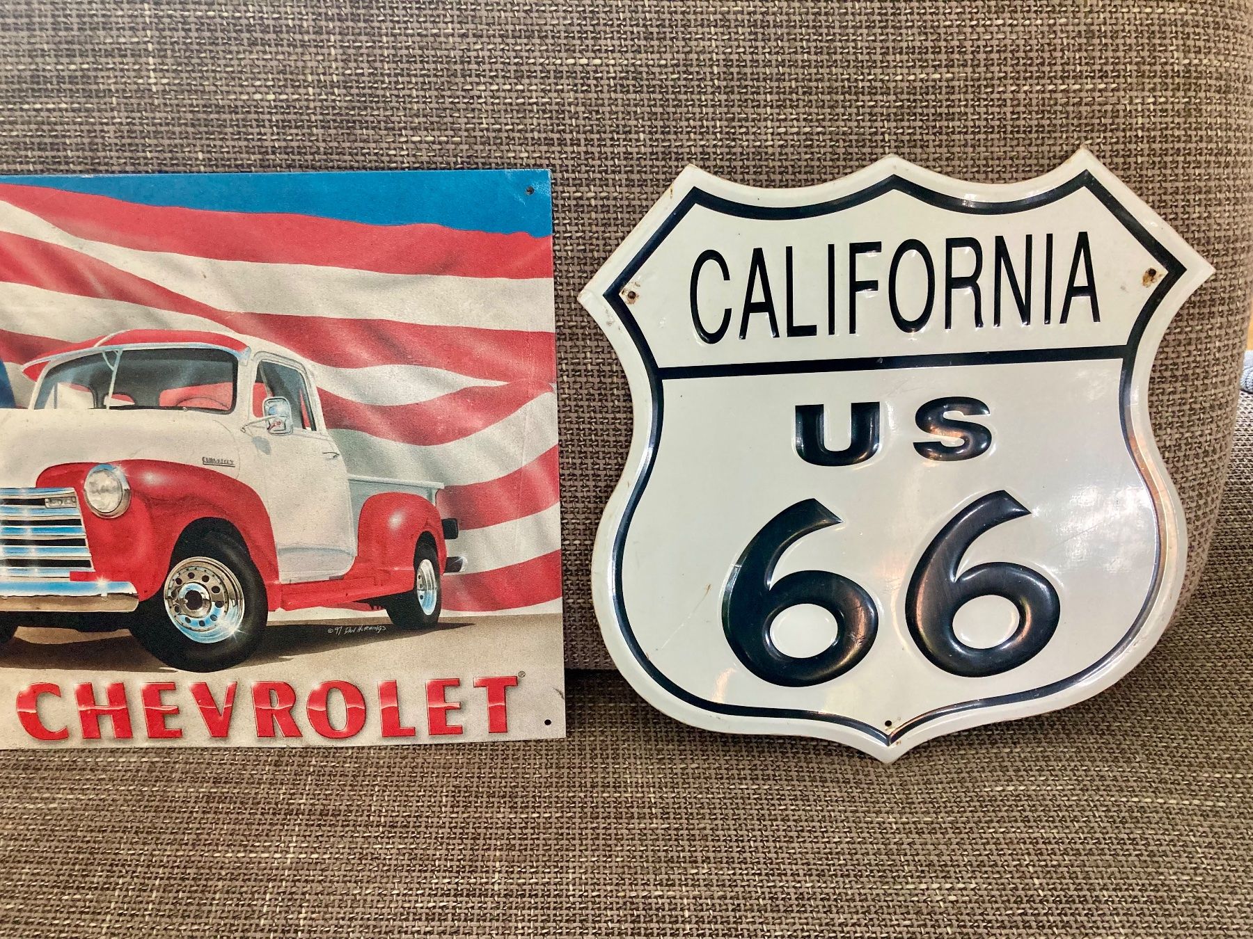 Insegne: Blechschilder: Ittinger, Route 66, Chevrolet – Usato da Oberengstringen venduto da Start2013 3