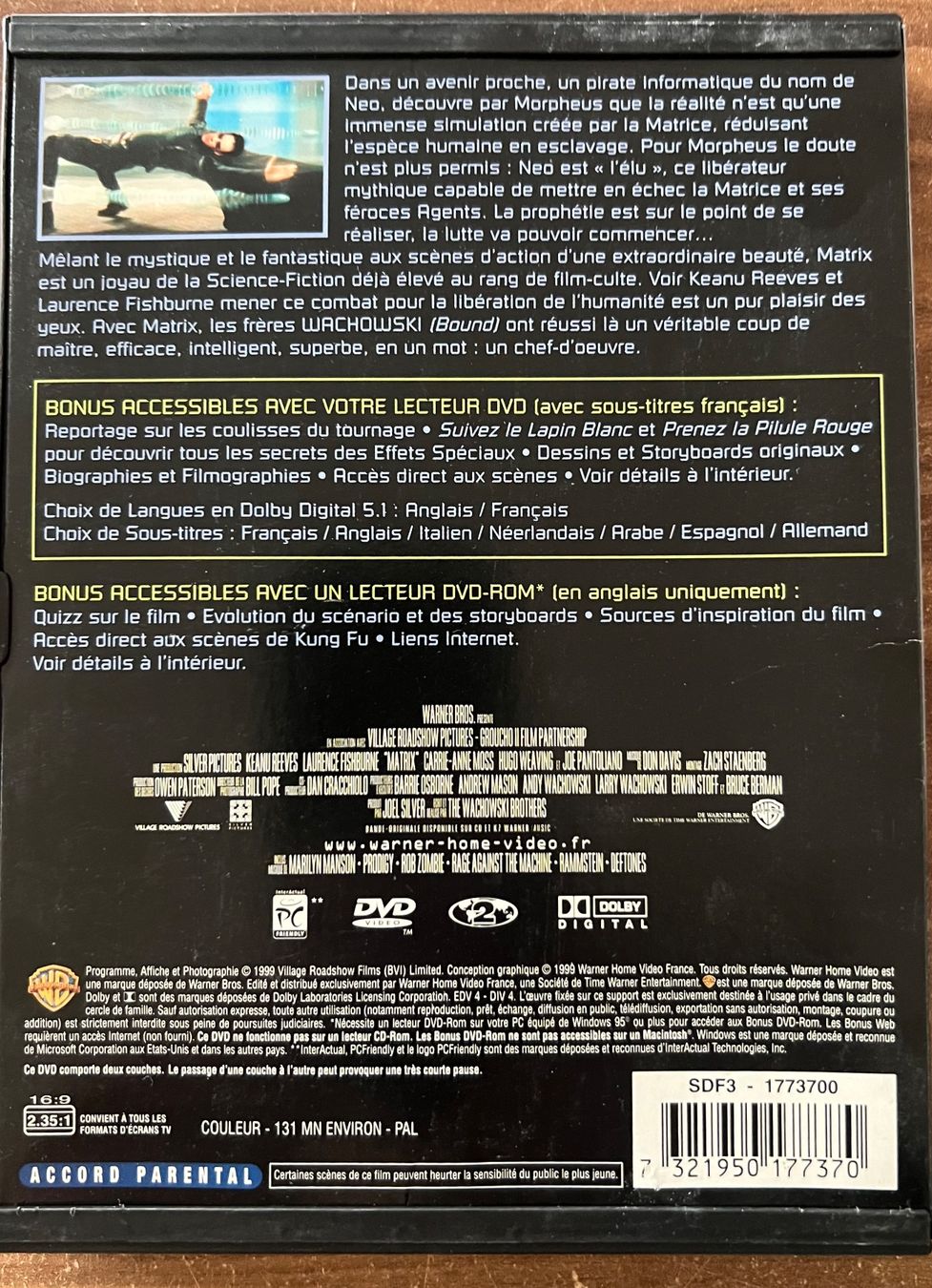 Alle DVDs: Matrix – Gebraucht aus Petit-Lancy von Hastala42 1