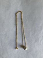 Goldige Halskette mit Anhänger aus Jade - Neuwertigi
