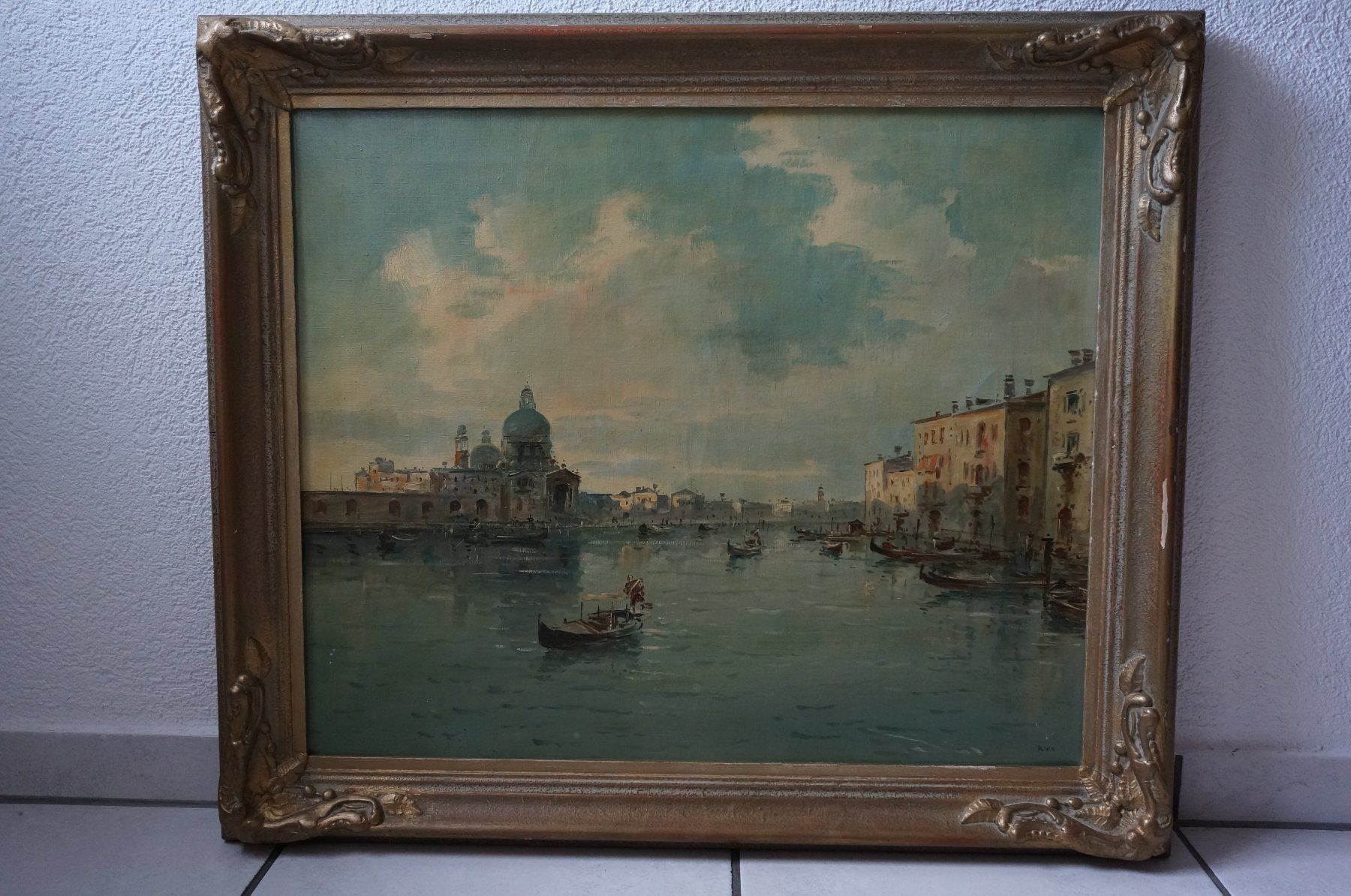 Dipinti: Venedig Ansicht Ölgemälde signiert "RIVA" – Usato da Spreitenbach venduto da Salesmanship
