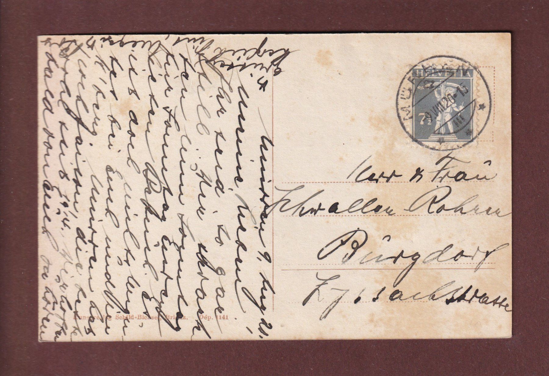 Cartoline postali: MÜRREN - 1920 – Usato da Pully venduto da nicecards 1