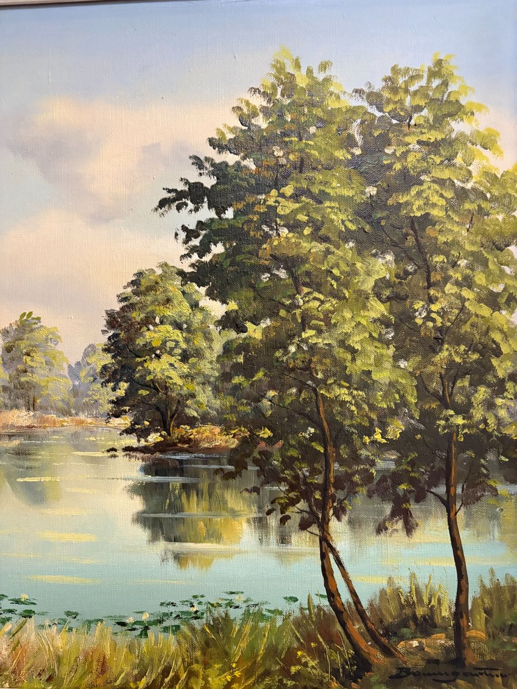 Dipinti: 82x62/ Baumgartner/ Ölgemälde Egelsee Landschaft hübsch – Usato da Ottenbach venduto da TimelessEmotions. 7