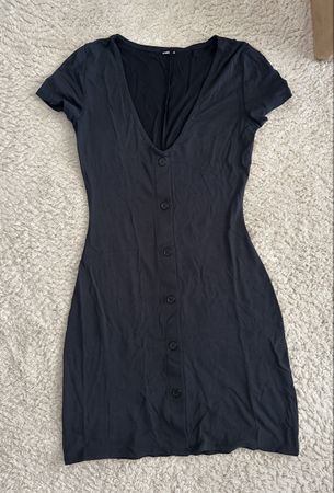 Robe noire Undiz boutonnée gris foncé - Taille S 