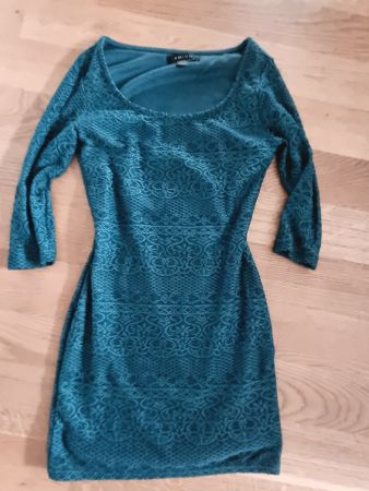 Cocktailkleid türkis mit Spitzen