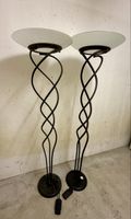 2 Stehlampen, schwarz-bronze, dimbar, gebraucht
