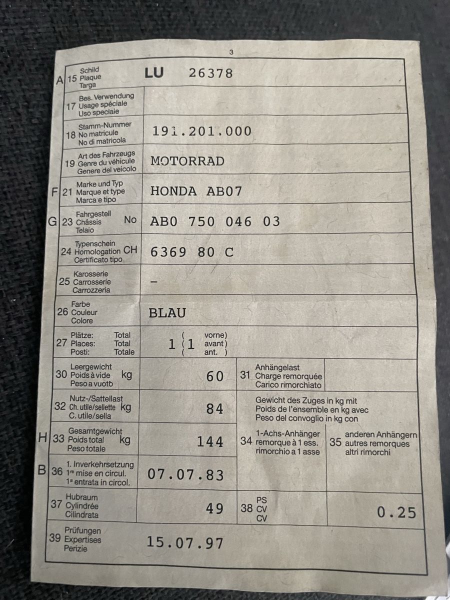 Honda Scooter: Honda melody deluxe – Usato da Neuchâtel venduto da EPCservices 7
