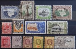 Britische Kolonien Lot mit alten Werten III
