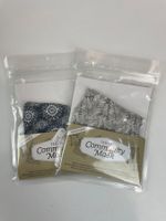 Textile Masken - wieder verwendbar, schwarz& weiss - 2 Stück