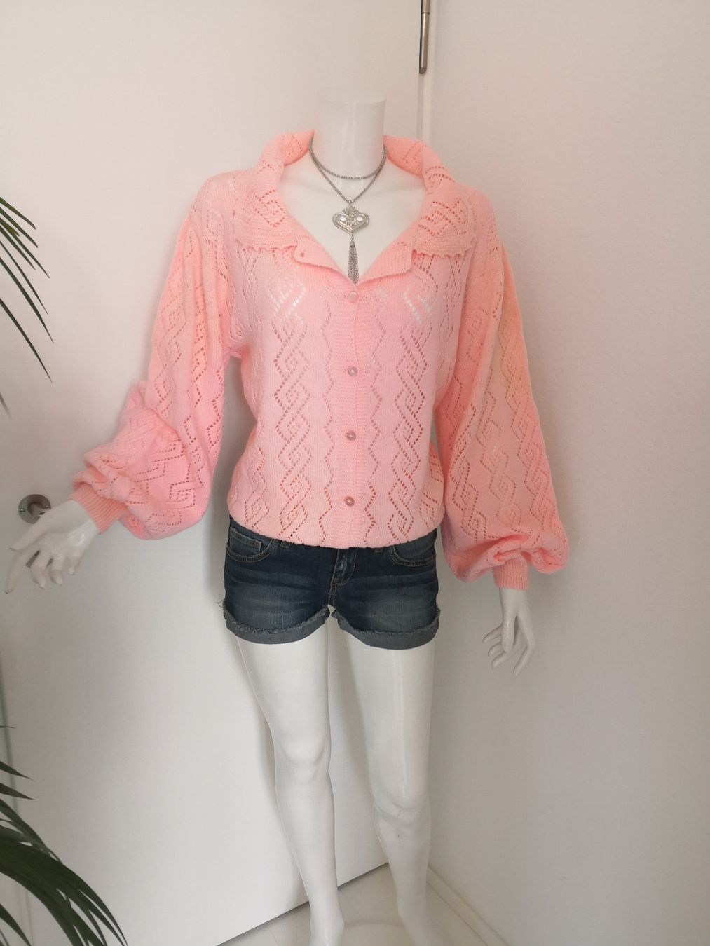 Jacken: 🤩HANDGEMACHTE STRICK-JACKE ROSA – Neu (gemäss Beschreibung) aus Olten von Naja-Twins-Twins 3