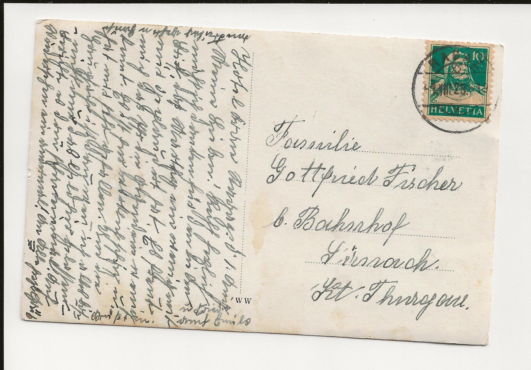 Cartoline postali: AK 1928 Bad Ragaz Ruine Freudenberg – Usato da Greifensee venduto da 315WDO 1