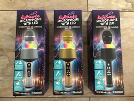 1x Karaoke Mikrofon LED Bluetooth Lautsprecher Partysound ✨
