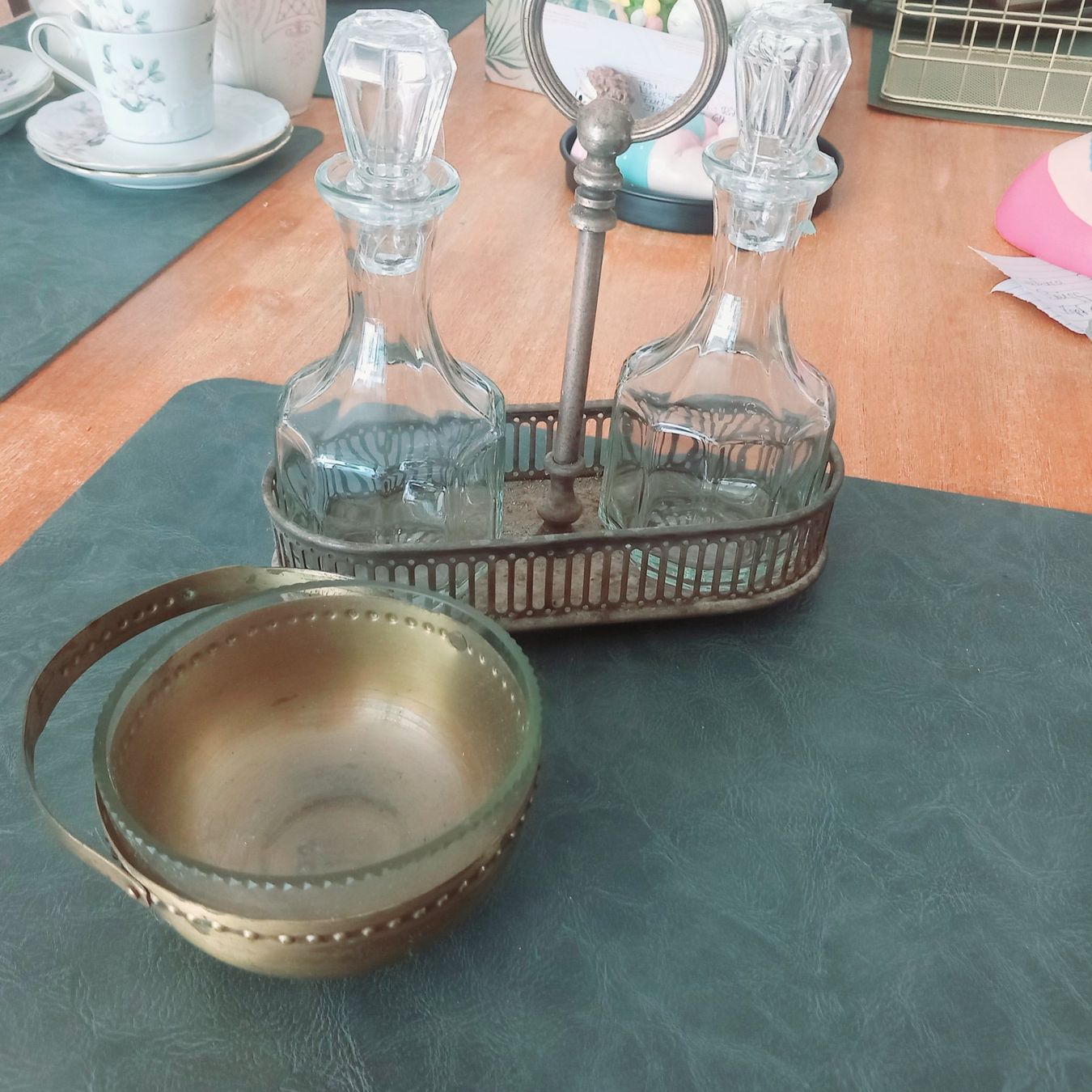Bicchieri: Oel & Essig Menage mit Schäli / Vintage – Usato da Aegerten venduto da gismolini 2