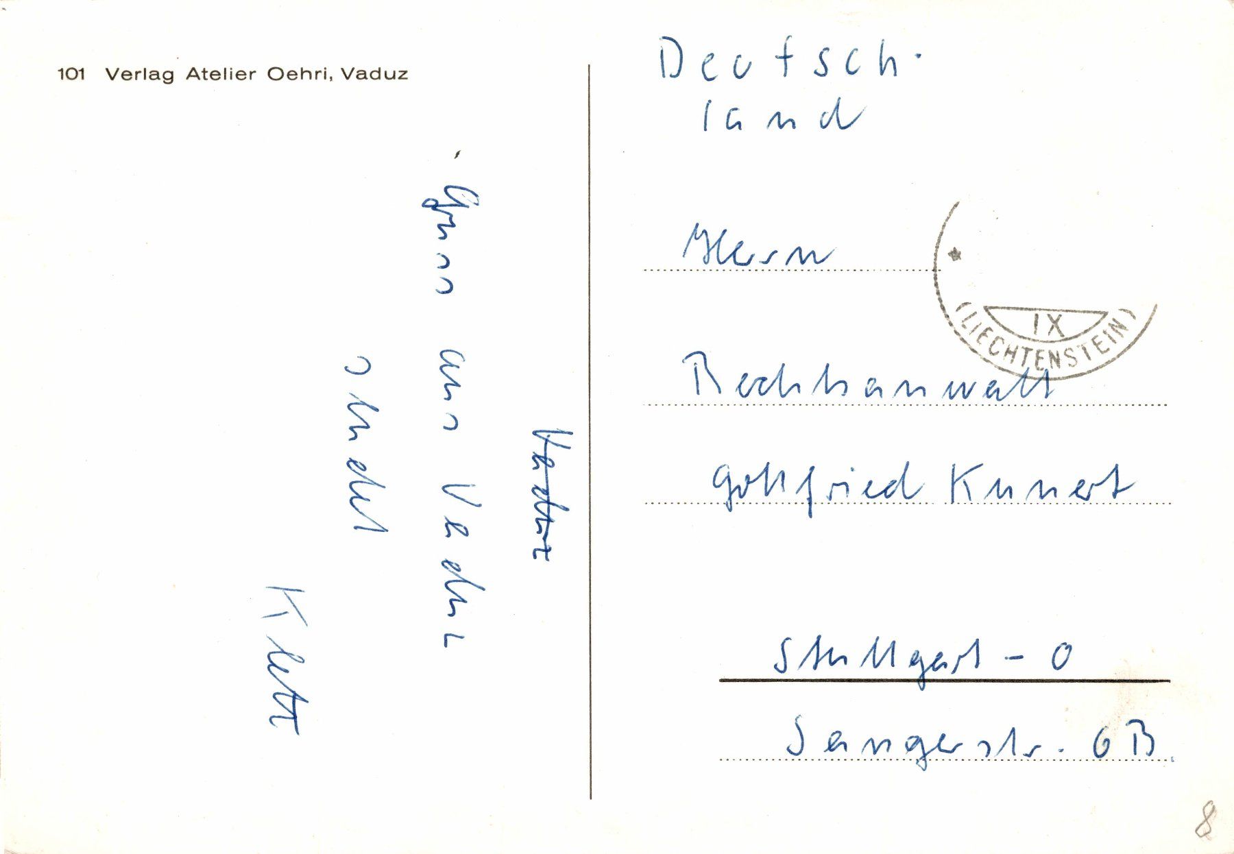 Cartoline postali: Telegramm aus Vaduz. Schloss Vaduz – Usato da Bronschhofen venduto da Astore 1