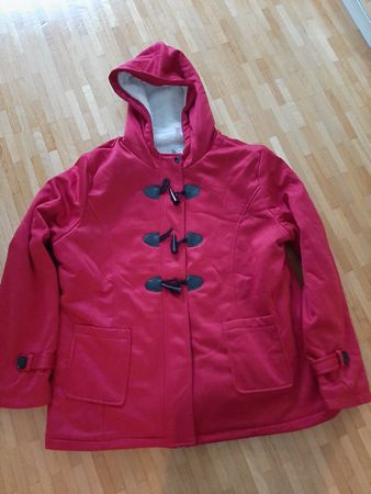 Manteau Court  d'hiver rouge chaud à capuche, taille  XL