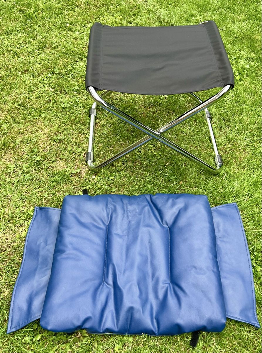 Fiam Sgabelli: Chico Outdoor-Hocker, Chrom - Schwarz - Blau – Usato da Hunzenschwil venduto da Madachica 3