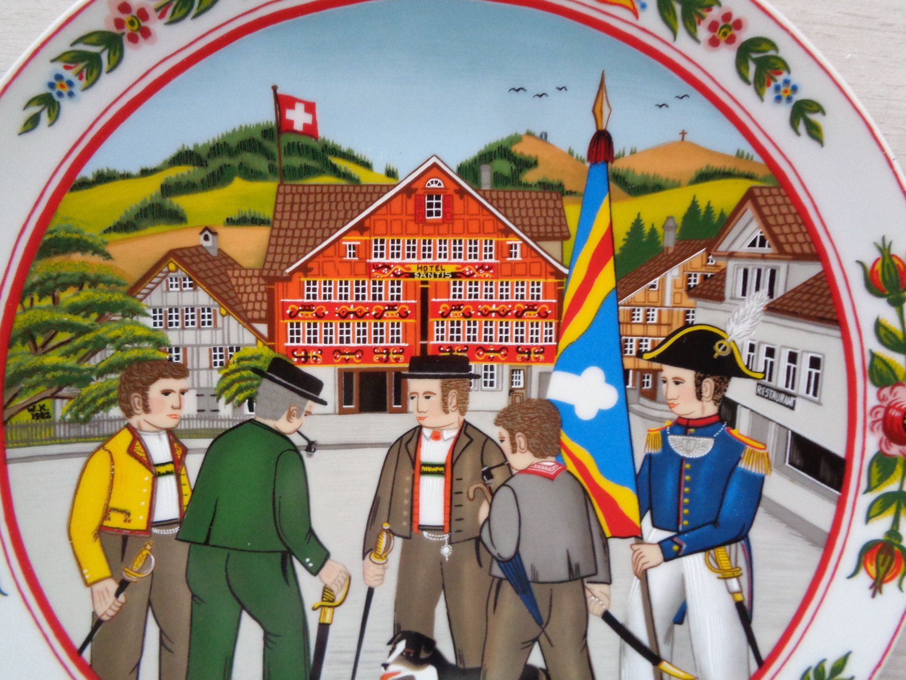 Piatti: APPENZELLER LANDSGEMEINDE WILLI KELLER BAUERNMALEREI NAIV – Usato da Henggart venduto da linda666 2