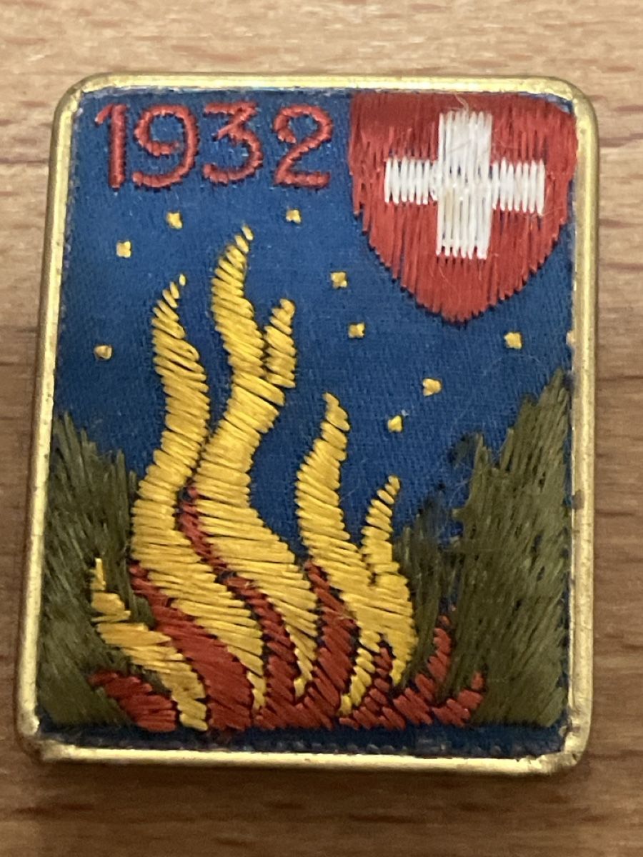 Swiss Placchette & Badge: Pro Patria 1. August 1932 Abzeichen – Usato da Erlenbach im Simmental! venduto da Simmentaler-Perlen