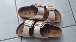 Sandals Sydney Luxe Buckle Birko-Flor-Graceful Pearl White