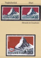 1965,ABART,SCHWEIZER ALPEN,MATTERHORN, RETOUCHE IM GRAUDRUCK