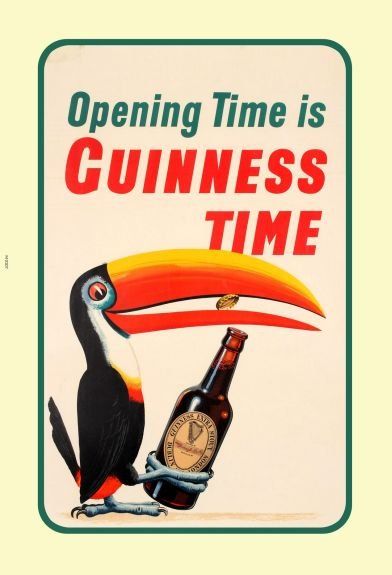 Guinness Insegne: Blechschild-GUINNESS-OPENING TIME IS GUINNESS TIME – Nuovo e nell'imballaggio originale da Rupperswil venduto da big-one-sale