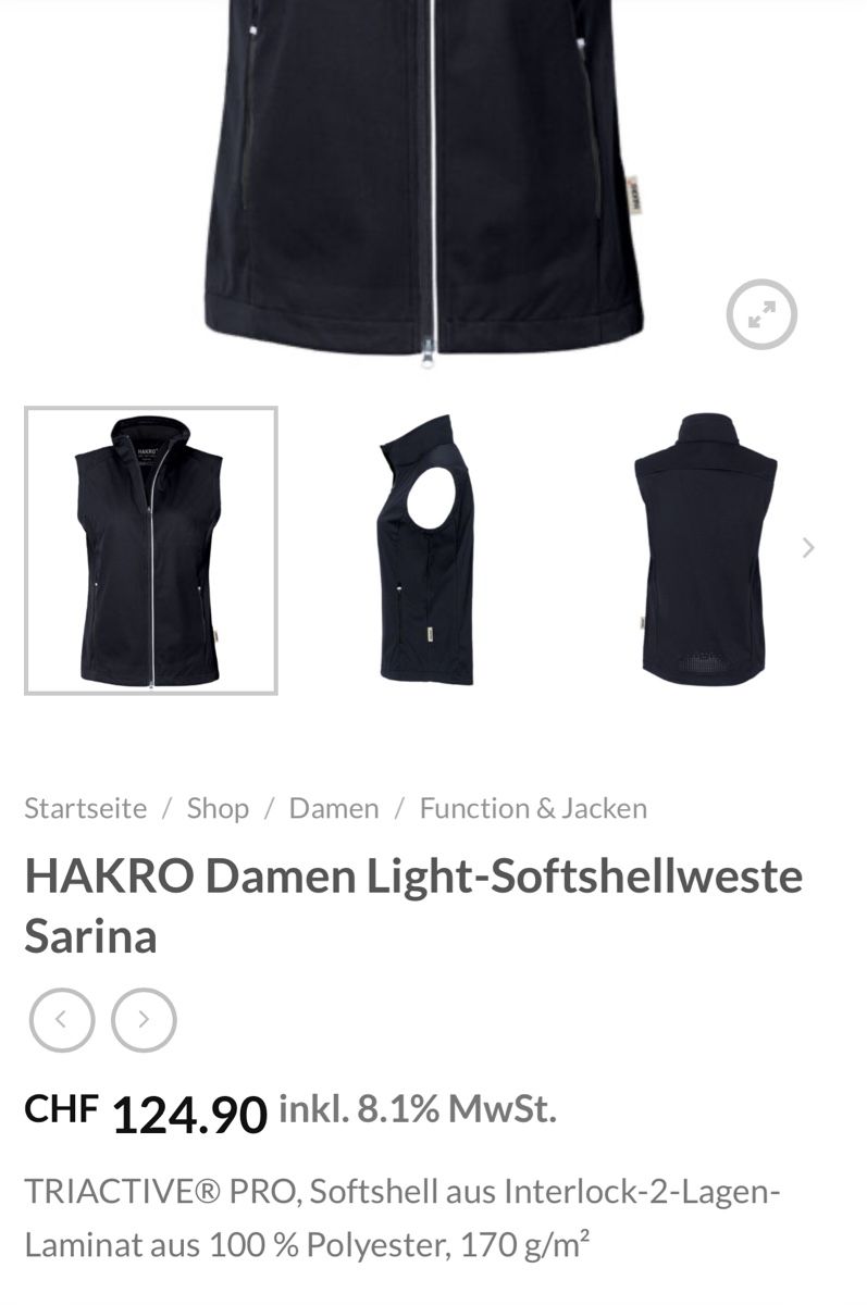 Gilet & Giacche senza maniche: Hakro Softshell Weste Damen, Schwarz, Gr. S, Neu – Nuovo e nell'imballaggio originale da Altdorf UR venduto da Lilelo82 1