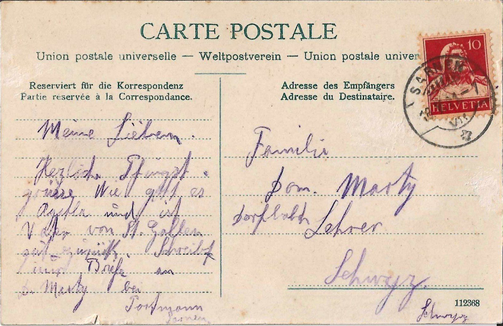 Cartoline postali: Karte Sarnen 1921 – Usato da Zürich venduto da Philacat11 1
