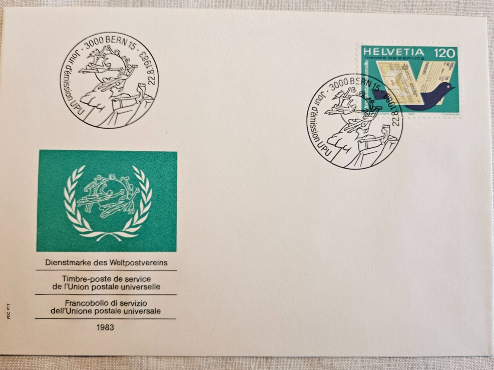 Tutti i francobolli: Ersttagsbrief Weltpostverein, 1983 – Usato da Wettingen venduto da Sk8ertomda