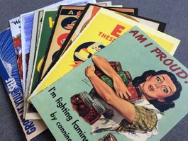 Postkarten-Set «For Hard Times» Vintage Reproduktionen