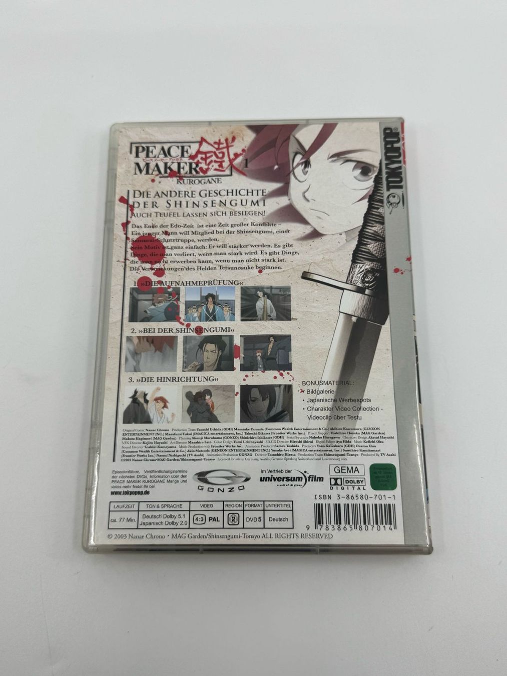 Tutti i DVDs: DVD Peacemaker Kurogane – Usato da Herisau venduto da Seyashop1 2