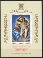 Vatikan: Sixtinische Kapelle 1994, Block und Eckrandpaare **