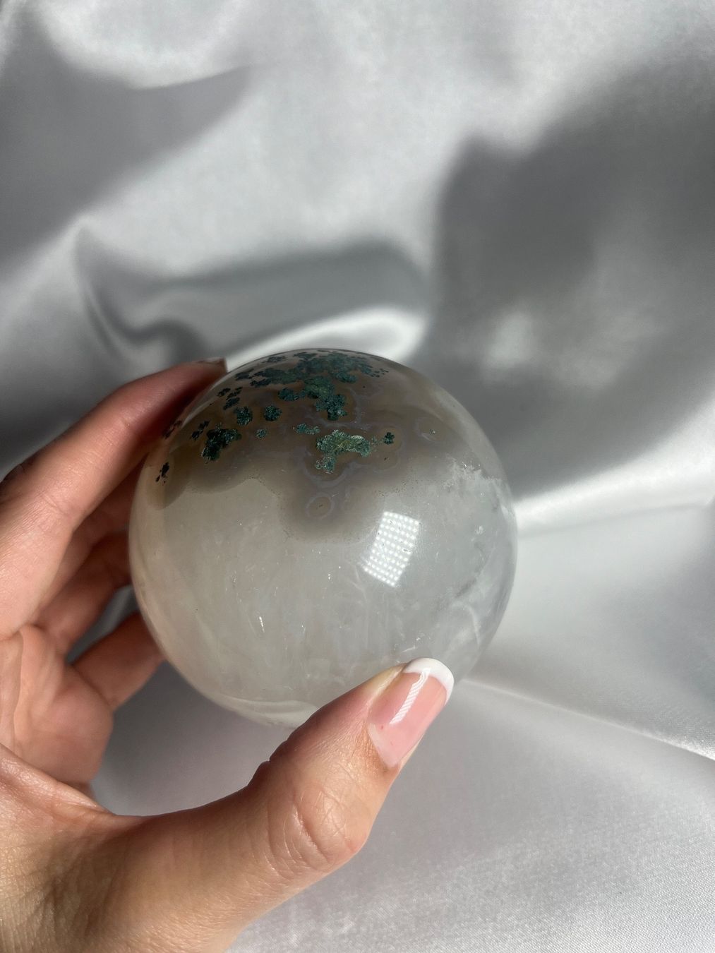 Statuette: Druzy Achat Kugel - 7.5cm, 550g – Nuovo e nell'imballaggio originale da Zürich venduto da unique2010