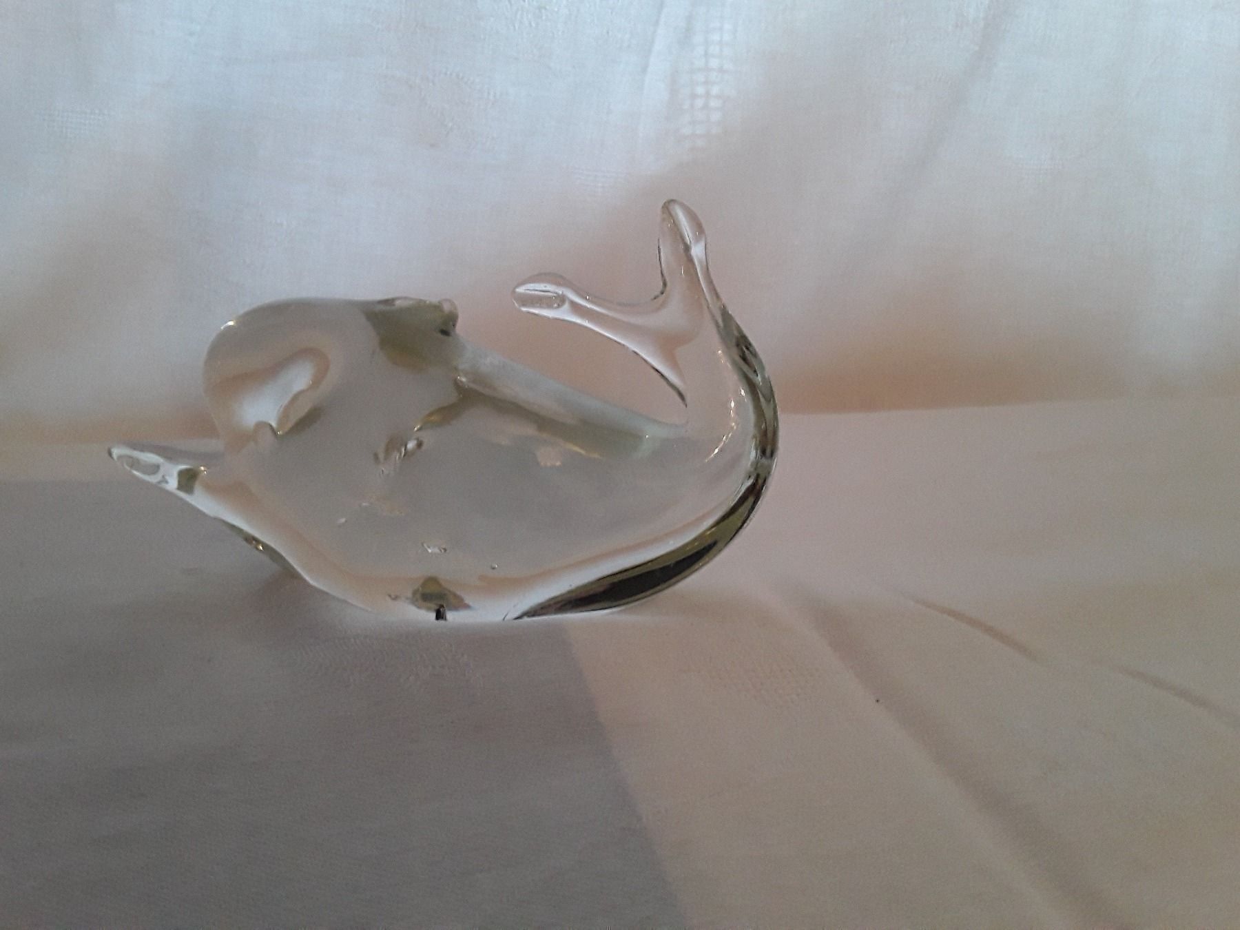 Statuette: Delphin aus Glas delfin 13cm – Usato da Basel venduto da dept 1
