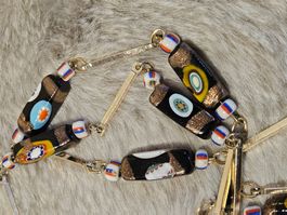 Vintage Murano Glas Kette Collier, 70er Jahre