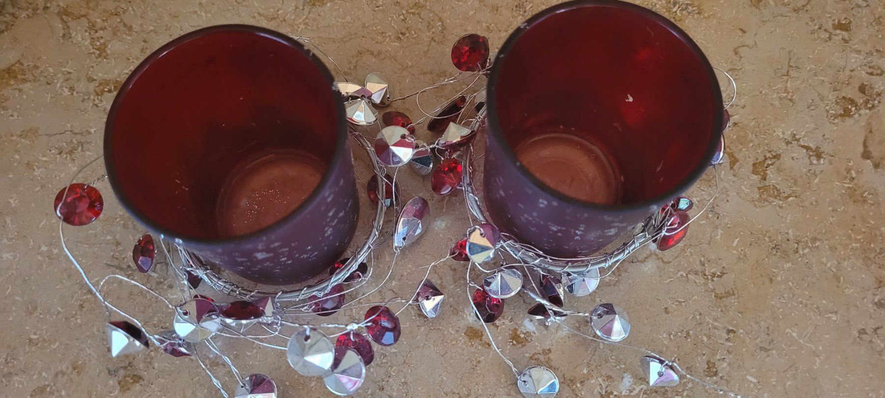 Portacandele: 2 Teelicht Kerzenhalter aus Glas – Usato da Hondrich venduto da Ebro01 1