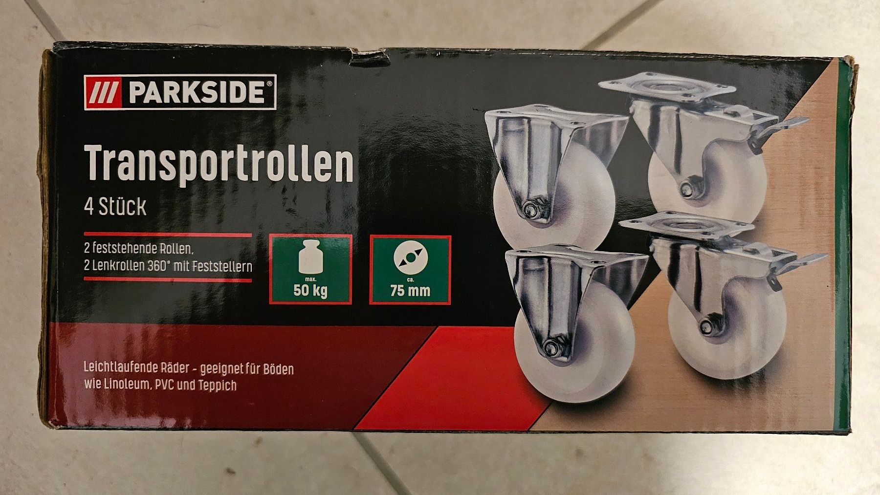 Altro per stoccaggio & trasporto: Transportrollen pro Rad 50kg – Nuovo e nell'imballaggio originale da Utzenstorf venduto da Kinza1