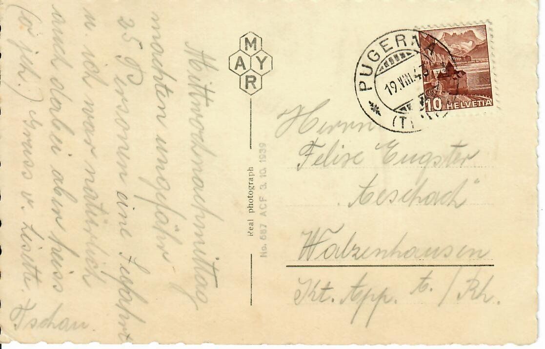 Cartoline postali: Lago di Lugano - Caprino – Usato da Hochdorf venduto da Ziegel-16 1